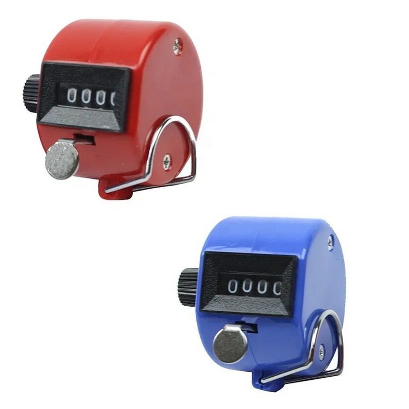 Clicker Μετρητές αριθμών 4 ψηφίων Πλαστικό κέλυφος χεριού Εμφάνιση δακτύλων Εγχειρίδιο Counting Tally Clicker Timer Soccer Μετρητής γκολφ