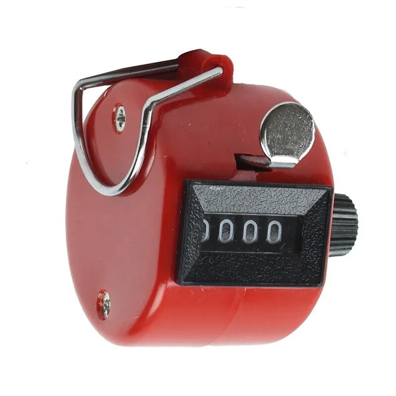 Clicker Μετρητές αριθμών 4 ψηφίων Πλαστικό κέλυφος χεριού Εμφάνιση δακτύλων Εγχειρίδιο Counting Tally Clicker Timer Soccer Μετρητής γκολφ