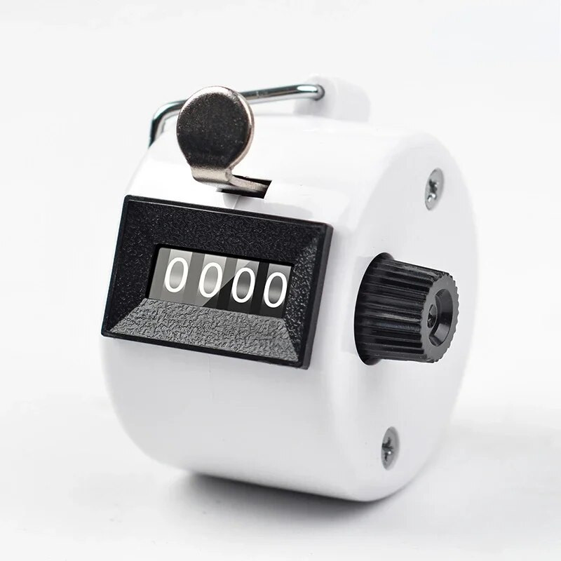 Clicker Μετρητές αριθμών 4 ψηφίων Πλαστικό κέλυφος χεριού Εμφάνιση δακτύλων Εγχειρίδιο Counting Tally Clicker Timer Soccer Μετρητής γκολφ