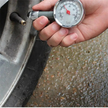 Манометър за автомобилни гуми от неръждаема стомана може да изпусне високопрецизно измерване на гуми Многофункционален манометър за налягане в гуми в кутия