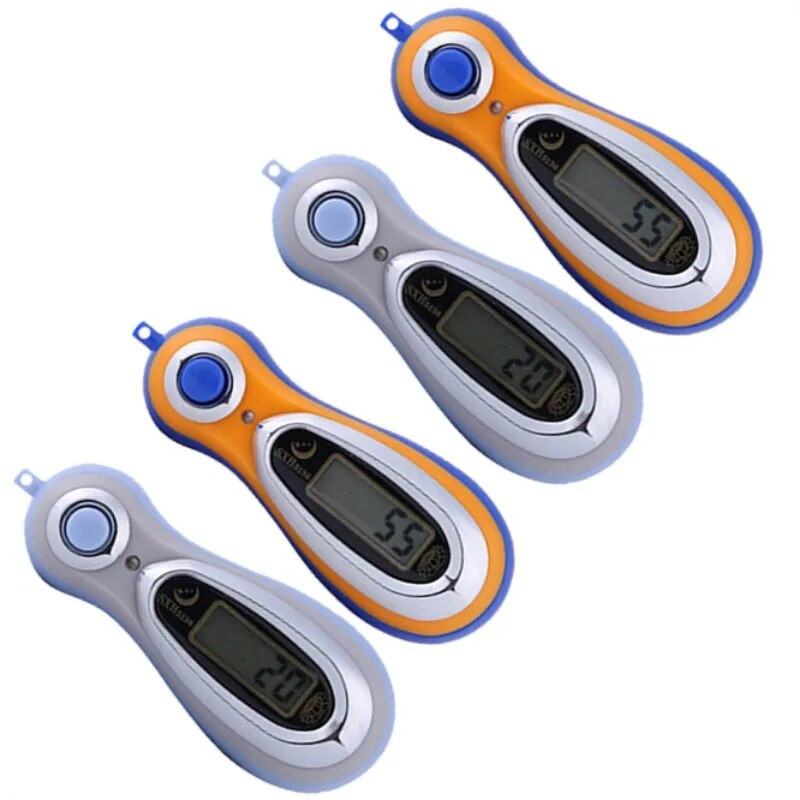 Νέος Ηλεκτρονικός ψηφιακός μετρητής καταμέτρησης υψηλής ευκρίνειας LCD, χειροκίνητοι μετρητές με κορδόνια τυχαίου χρώματος