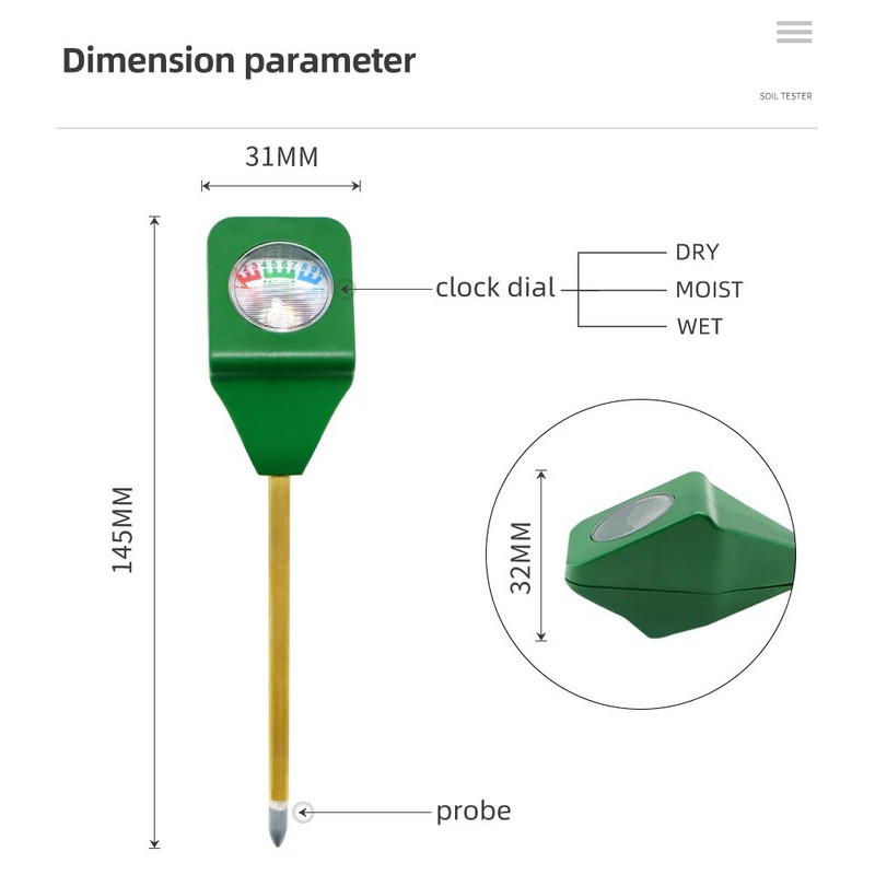 Mulla niiskusmõõtur Mini mulla niiskuse mõõtja Taimede mulla niiskuse tester aiataimede kasvatamiseks