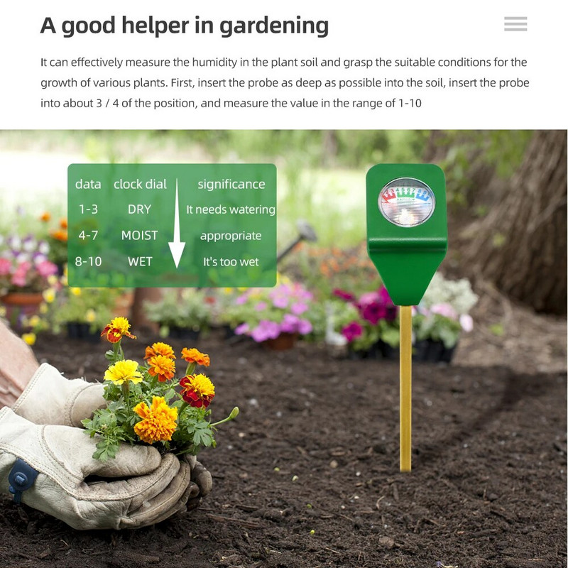 Mulla niiskusmõõtur Mini mulla niiskuse mõõtja Taimede mulla niiskuse tester aiataimede kasvatamiseks