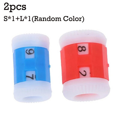 2/4 τμχ Πλαστικές βελόνες πλεξίματος Πάγκος πουλόβερ Καπέλο βελονάκι Βελόνες σειρές Πάγκος οικιακής χρήσης Εργαλείο πλεξίματος Κόκκινο/Μπλε