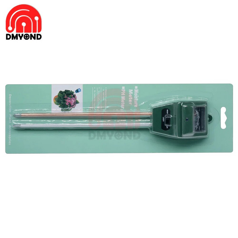 Sodo augalų gėlių PH testeris Dirvožemio vandens drėgmės šviesos matavimo jutiklio matuoklis 3 viename „pasidaryk pats“ elektroninis dirvožemio analizatorius kvadratinė galvutė