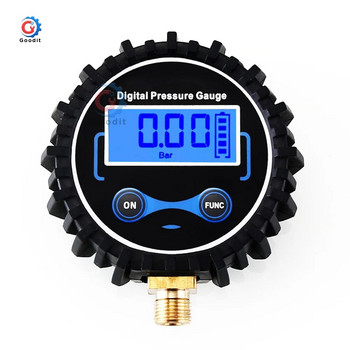 Ψηφιακός μετρητής πίεσης αέρα ελαστικών υψηλής ακρίβειας 0-200 PSI Μανόμετρο LCD με φως LED για φορτηγό μοτοσικλέτας