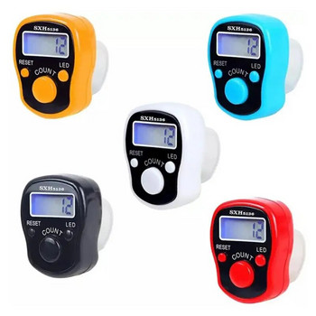 Мини маркер за бод Ред Брояч за пръсти LCD Електронен цифров брояч за брояч за шиене Плетене Инструмент за тъкане Брояч за пръстени