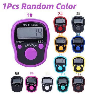 Mini Stitch Marker Row Finger Counter LCD Ηλεκτρονικός ψηφιακός μετρητής μέτρησης για ράψιμο εργαλείο ύφανσης Δαχτυλίδι μετρητής