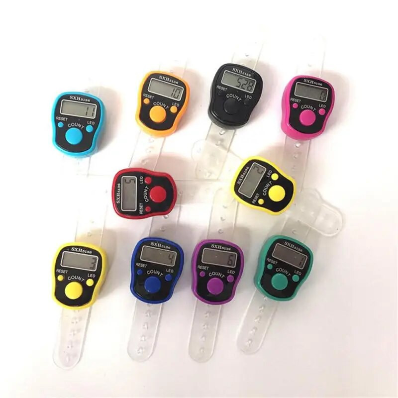 Mini Stitch Marker Row Finger Counter LCD Ηλεκτρονικός ψηφιακός μετρητής μέτρησης για ράψιμο εργαλείο ύφανσης Δαχτυλίδι μετρητής