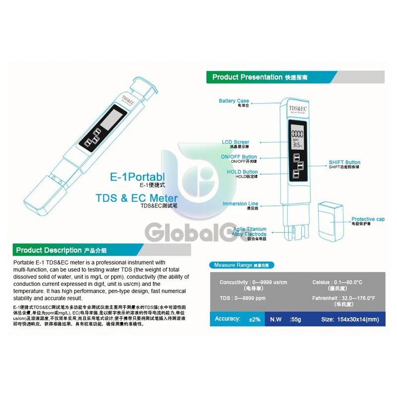 TDS matuoklis skaitmeninis vandens testeris 0-9999 ppm geriamojo vandens kokybės analizatorius monitoriaus filtras greito patikrinimo akvariumo hidroponikos baseinai