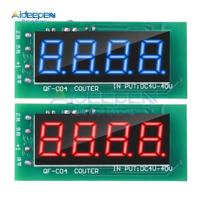 DC 4-40V modul brojača visoke kvalitete 0,56 inča 4-znamenkasti digitalni zaslon s funkcijom memorije 0-9999 modul brojača