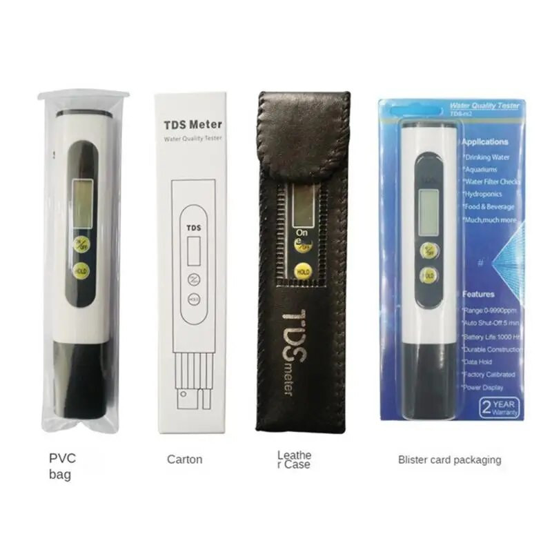 Suure täpsusega TDS-mõõtur, digitaalne veetester, 0-14-meetrine tester, 0-9990 ppm LCD-veepuhastusega PPM-akvaariumifilter