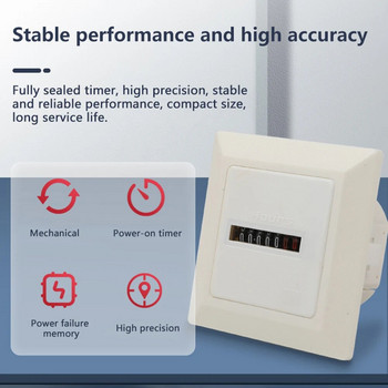 HM-1 Timer Square Counter Digital 0-99999,99 Gauge 0,3W AC220-240V / 50Hz AC Hour Meter Hourmeter