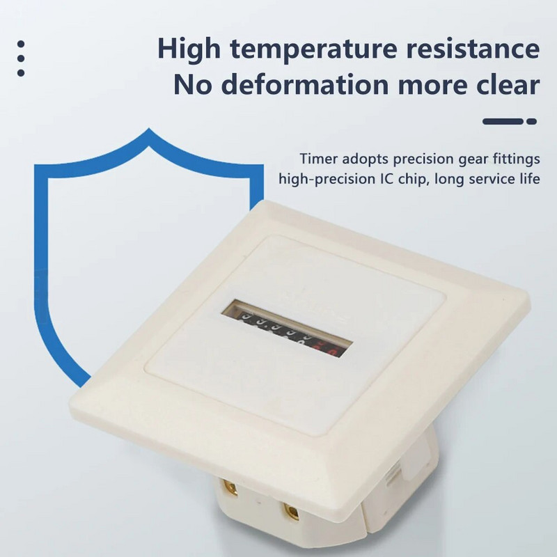 HM-1 Timer Square Counter Digital 0-99999,99 Gauge 0,3W AC220-240V / 50Hz AC Hour Meter Hourmeter
