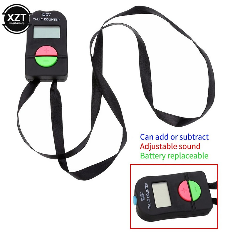 1 ΤΕΜ. Ψηφιακός μετρητής χειρός Ηλεκτρονικό εγχειρίδιο Clicker Golf Gym μετρητής χειρός 6,3x3,4x1,5 cm