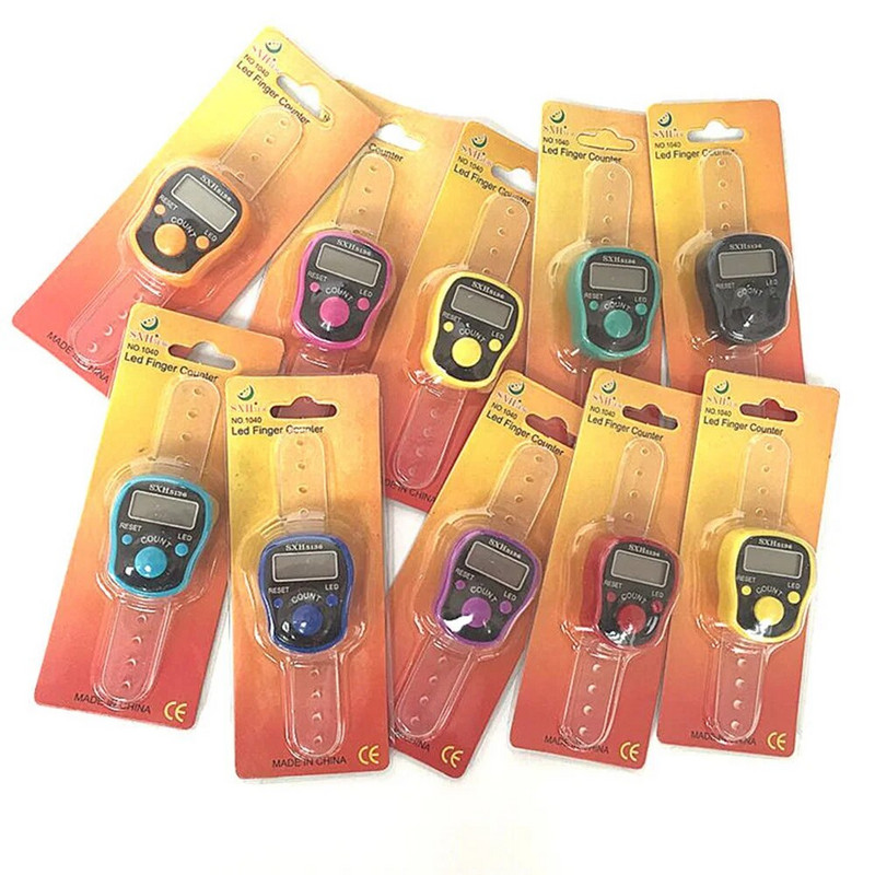 Εργαλεία χειρός Ψηφιακός μετρητής καταμέτρησης Βολικός μαρκαδόρος τυχαίας βελονιάς και μετρητής σειρών δακτύλων χαλάρωσης Μίνι φορητό εργαλείο δακτύλων