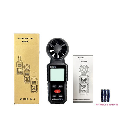 „Du viename“ didelės galvutės anemometro vėjo matuoklio testeris, matuojantis orą patalpų viduje lauko vėjo greičio temperatūros tūrio jutiklis, didelis tikslumas