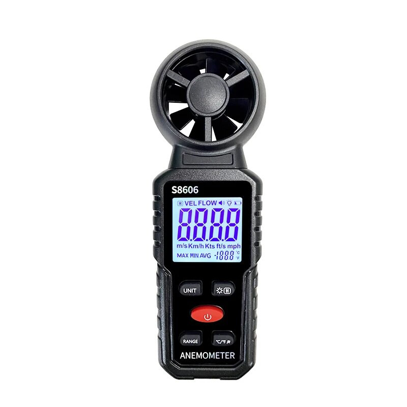 „Du viename“ didelės galvutės anemometro vėjo matuoklio testeris, matuojantis orą patalpų viduje lauko vėjo greičio temperatūros tūrio jutiklis, didelis tikslumas