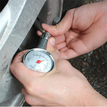 Манометър за автомобилни гуми Неръждаема многофункционална пластмасова кутия Манометър за гуми Може да издуе Високопрецизно измерване на гуми