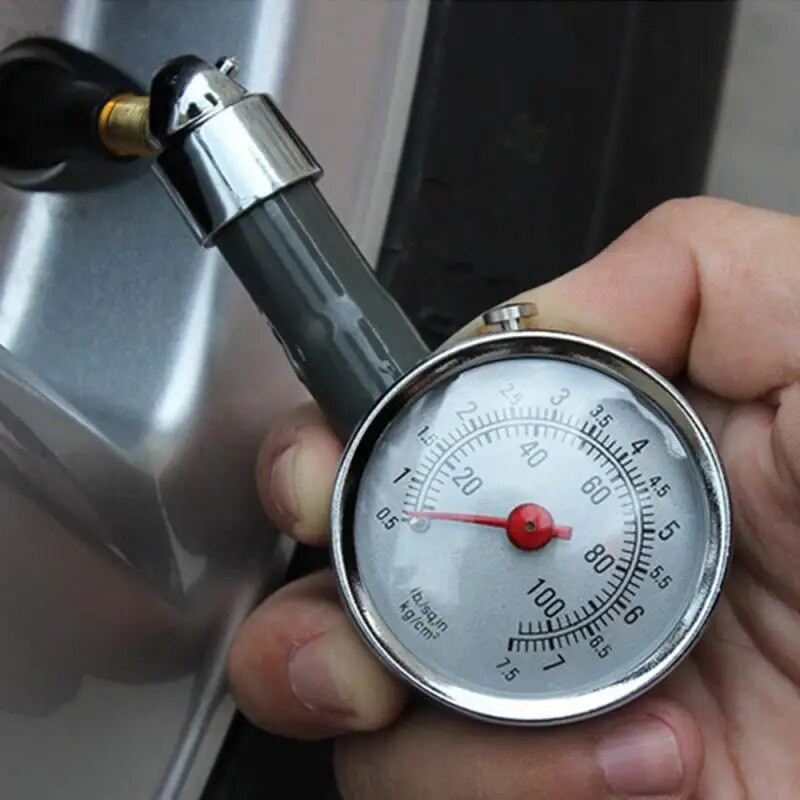 Auto rehvirõhumõõtur roostevabast terasest multifunktsionaalne plastikust karbiga rehvirõhumõõtur võib tühjendada ülitäpset rehvimõõtmist