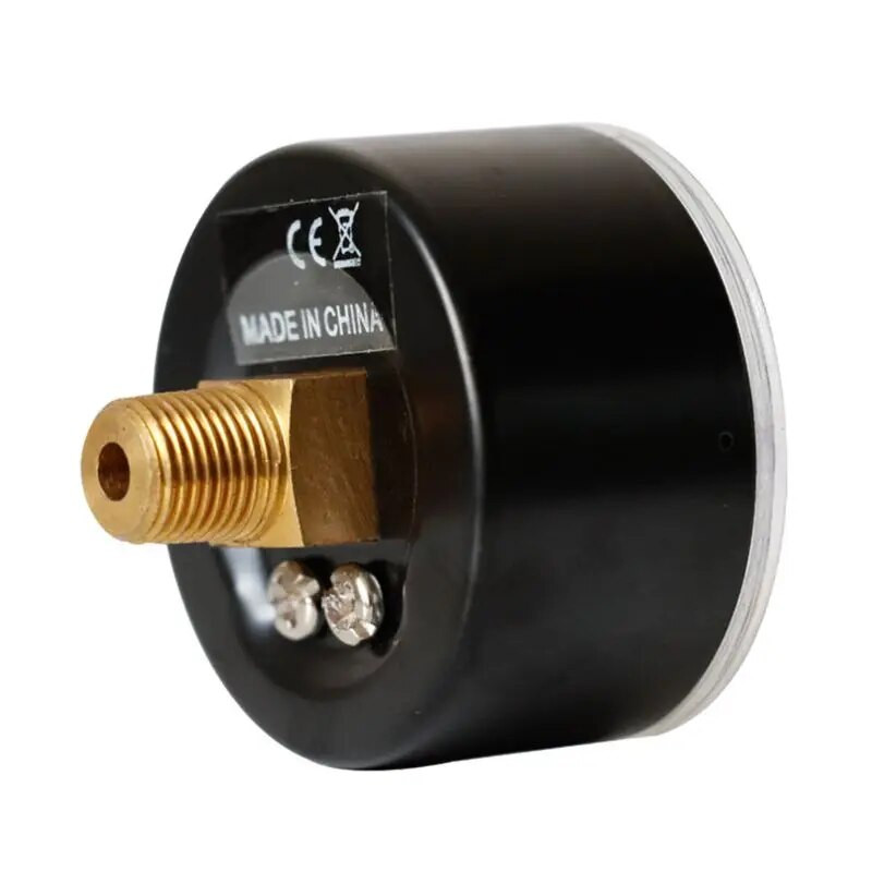 Vaakumrõhumõõtur õhu kütteõli vee jaoks 40mm 0/30"Hg & 0/-1 Bar 1/8" BSPT taga