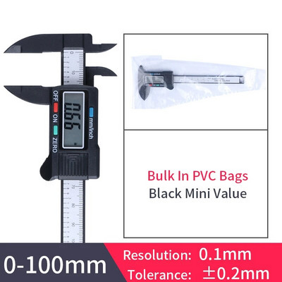 150 mm 100 mm 6 colių elektroninis skaitmeninis apkaba anglies pluošto vernier apkabos matuoklis mikrometras skaitmeninės liniuotės matavimo įrankis