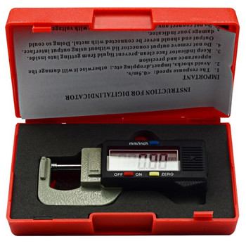 JAVIER 0 до 12,7 мм дебеломер Инструменти за измерване на ширина Преносим прецизен цифров измервател на дебелината Измервател на метал Тестер Микрометър