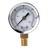 Manometru de utilitate 0-30psi 0-2bar Manometru hidraulic de joasă presiune Manometru cu scară duală 1/8" filet BSPT pentru combustibil