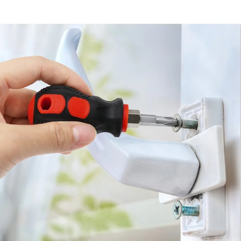 Odvijač Vijak s glavom rotkvice Mini mali prijenosni odvijač Ručka Alati za popravak Pribor Čegrtaljka Križić