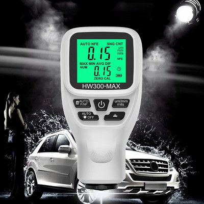 Autófesték-bevonat vastagságmérő 0-2000 UM autófesték-fólia vastagságmérő FE/NFE kézi festőeszköz használtautó-vásárlók számára