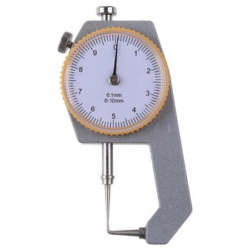 Тестер за измерване на дебелина Измерване на 0-10 мм плосък лист инструмент за изработка на кожа, високопрецизно ръчно измерване на твърде 0,05 мм M4YD