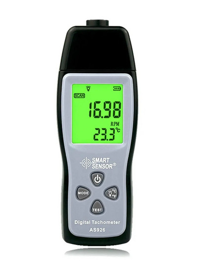 Naujas AS926 foto skaitmeninis tachometras RPM sukimosi tempo matuoklis spidometras fotoelektrinis tachometro variklio testeris