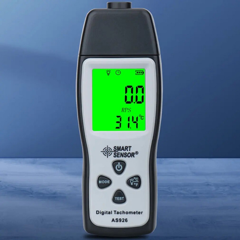Naujas AS926 foto skaitmeninis tachometras RPM sukimosi tempo matuoklis spidometras fotoelektrinis tachometro variklio testeris