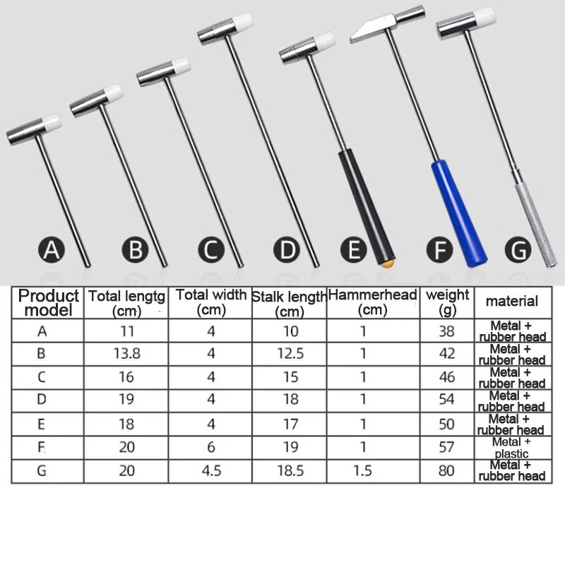 1vnt Metaliniai maži plaktukai Laikrodžio dirželio apyrankė Minkšti ir kieti plaktukai Patogūs laikrodžio priedai Namų priežiūros įrankiai