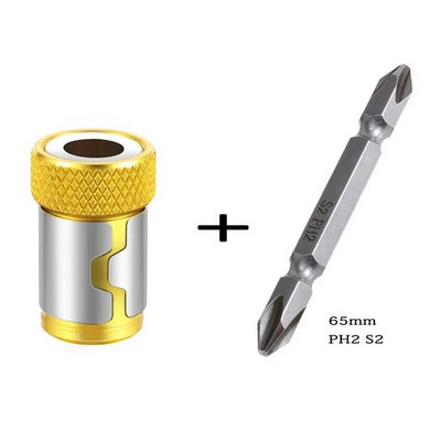 1/4-tolline metallist kruvikeeraja otsaga magnetrõngas 6,35 mm varrega korrosioonivastase puuriotsiku magnetiga võimas rõngas