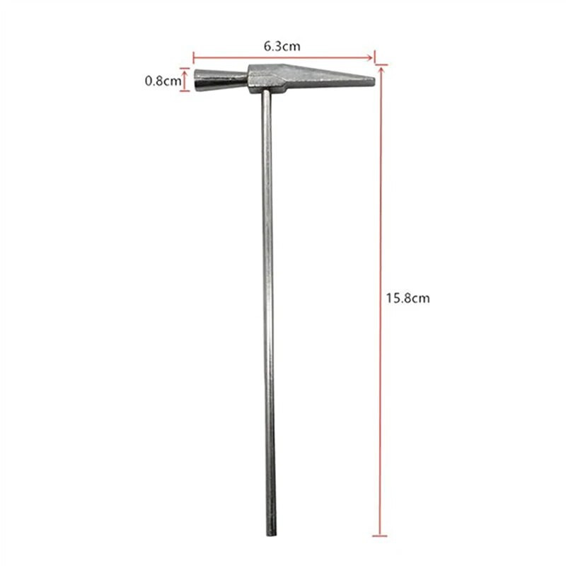 Geoloogiline haamer terava otsa ja kummist käepidemega, 16,3 cm / 15,8 cm sulamist geoloogi haamer müüritise haamer