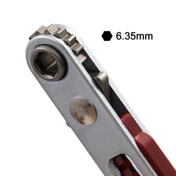 1PC Mini Ratchet Γαλίδι Εξάγωνο Torx Αμφίδρομος Έλεγχος για Τρυπάνια Κατσαβιδιού μονής/Διπλής κεφαλής Εργαλείο 1/4\