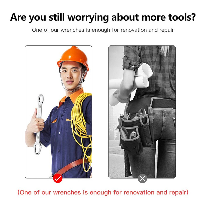 8-22 mm univerzalni Torx ključ Samozatezni podesivi ključ za naočale Ploča s dvoglavim Torx ključem Ručni alati za tvornicu