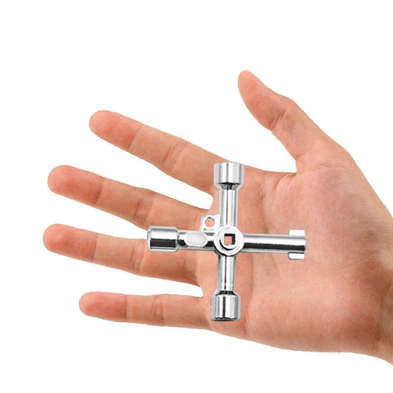 4-smjerni univerzalni križni trokutasti ključ KLJUČ za željeznički električni ormarić dizala Ventil od legure Trokut