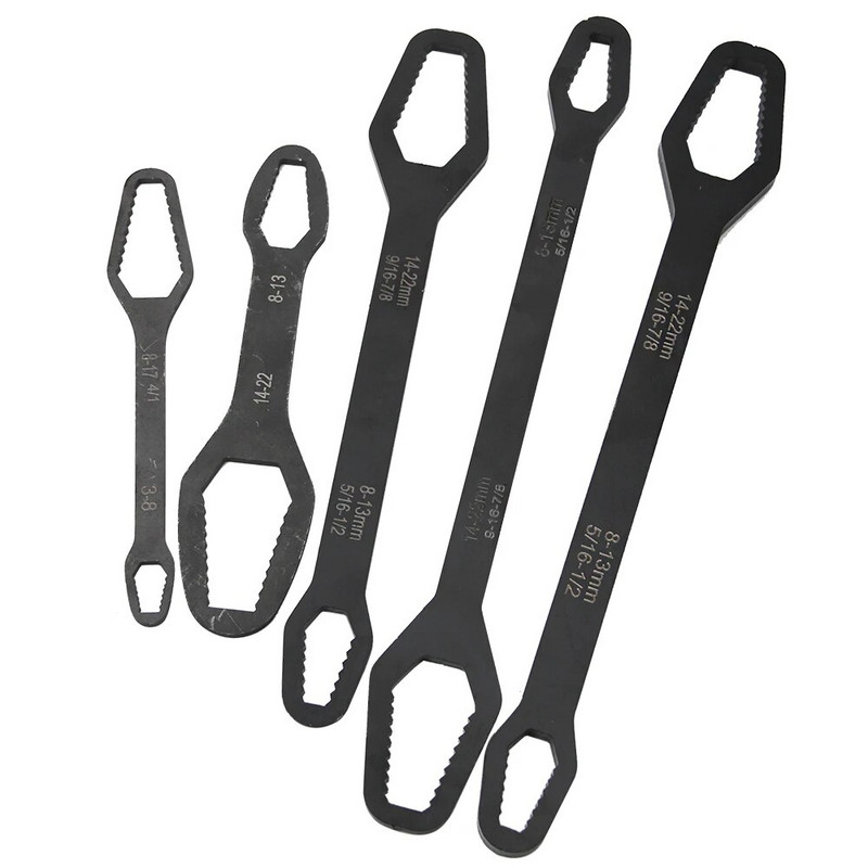 3-17 mm daugiafunkcinis dvigubos galinės dėžutės veržliaraktis 8-22 mm šešiakampis tvirtas veržliaraktis įvairaus skersmens varžtams ir veržlėms priveržti