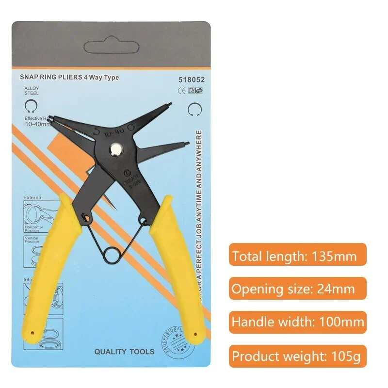 Dvonamjenska kliješta za osigurače Kliješta za unutarnji i vanjski pričvrsni prsten Kliješta za unutarnju karticu Vanjski pričvrsni prsten Alat za popravak automobila