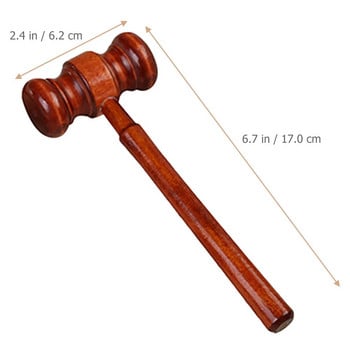Gavel Toy Hammer Judge Auction Wooden Mini Block Mallet Court Παιδιά S Σετ ρόλων Παιδιά Beat Lawyer Justice Wood Δικαστήριο