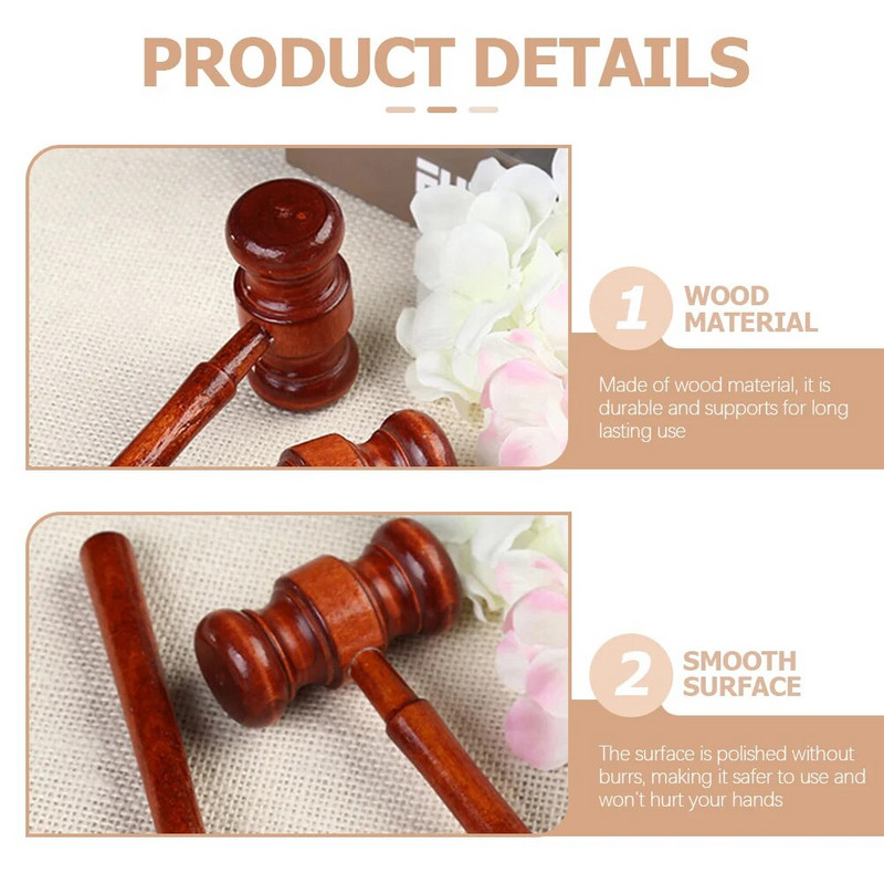 Žaislinis plaktukas teisėjo aukcionas Medinis mini blokas plaktuko teismas Vaikai S vaidmenų rinkinys Vaikai nugalėjo advokatą Justice Wood teismo salė