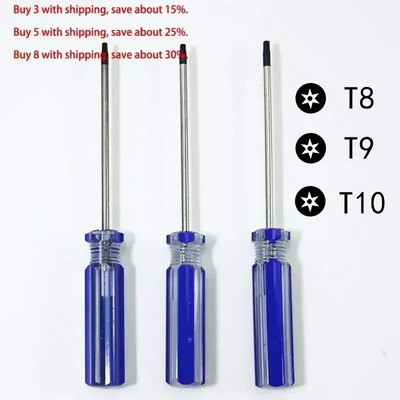 Odvijač Torx T8 & T9 & T10 Sigurnosni odvijač za Xbox-360/ PS3 Otvor za popravak otvora otporan na neovlašteno korištenje