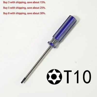 Odvijač Torx T8 & T9 & T10 Sigurnosni odvijač za Xbox-360/ PS3 Otvor za popravak otvora otporan na neovlašteno korištenje
