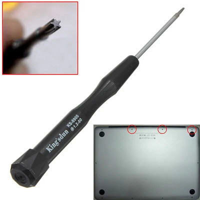 5-звездна 5-точкова 1,2 mm Pentalobe отвертка Ремонтен инструмент за Macbook Air Pro Професионални инструменти за поддръжка Черно високо качество