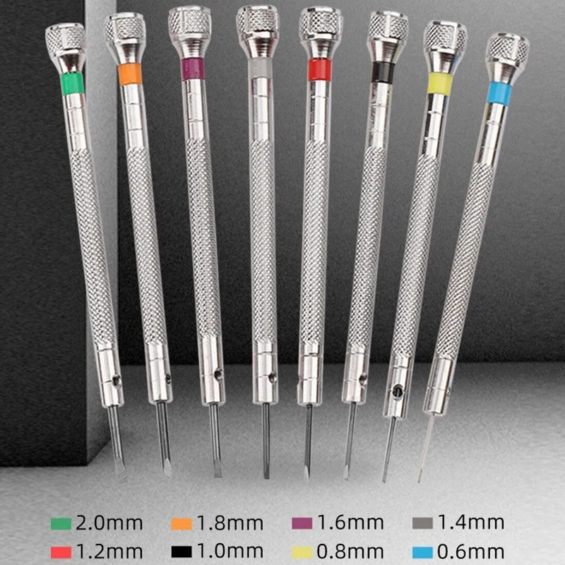 Čelik s visokim udjelom ugljika 0,6 mm-2,0 mm Urari Precizni odvijači Naočale za satove Ravna oštrica Mali dodaci Alati za popravak vijaka