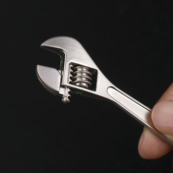 1PC Многофункционален мини гаечен ключ Преносим ръчен инструмент Челюстен гаечен ключ Ключодържател Универсален регулируем гаечен ключ
