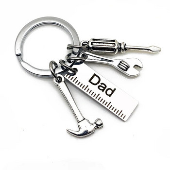Fashion Dad Letters Μπρελόκ Δημιουργικό σφυρί κατσαβίδι κλειδί μπρελόκ Μπρελόκ Διακόσμηση τσάντα χειρός Φούντα κρεμαστό μενταγιόν Δώρα για την ημέρα του πατέρα