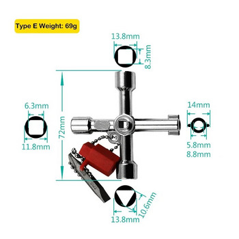 Πολυλειτουργικό κλειδί Phillips 4 Τρόποι Εσωτερικό τριγωνικό κλειδί γενικής χρήσης Εργαλεία επισκευής πολλαπλών λειτουργιών υψηλής ποιότητας Εργαλεία χειρός